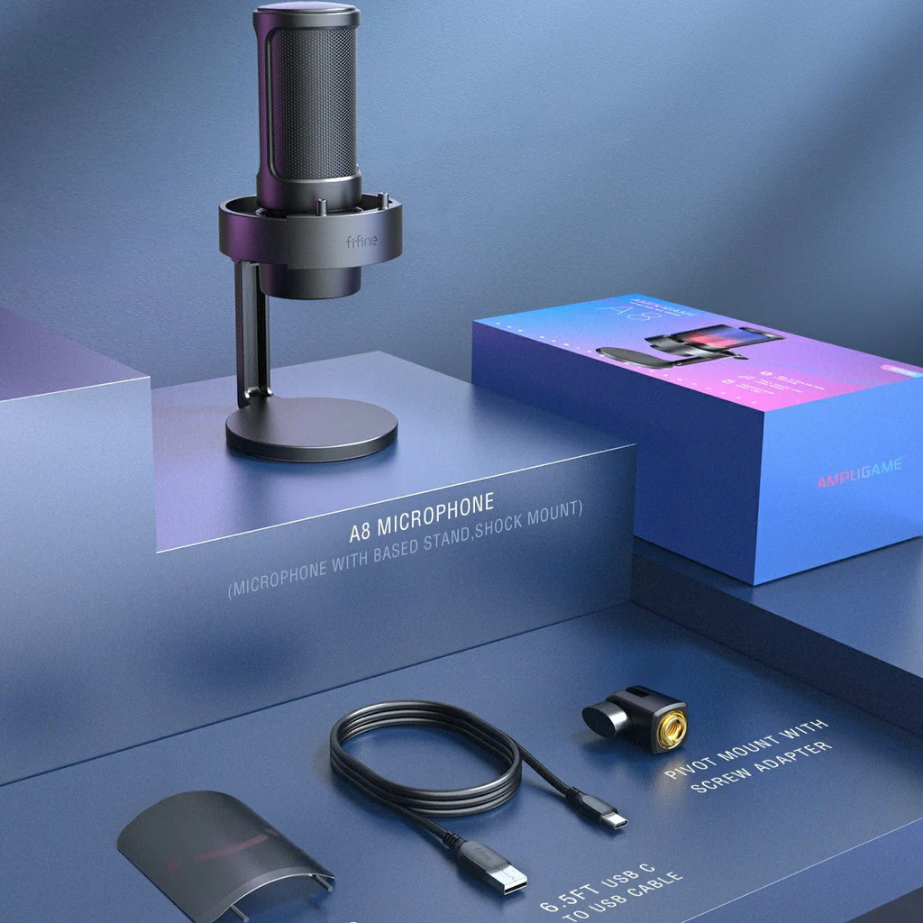 FIFINE AmpliGame A8 RGB Mic 1