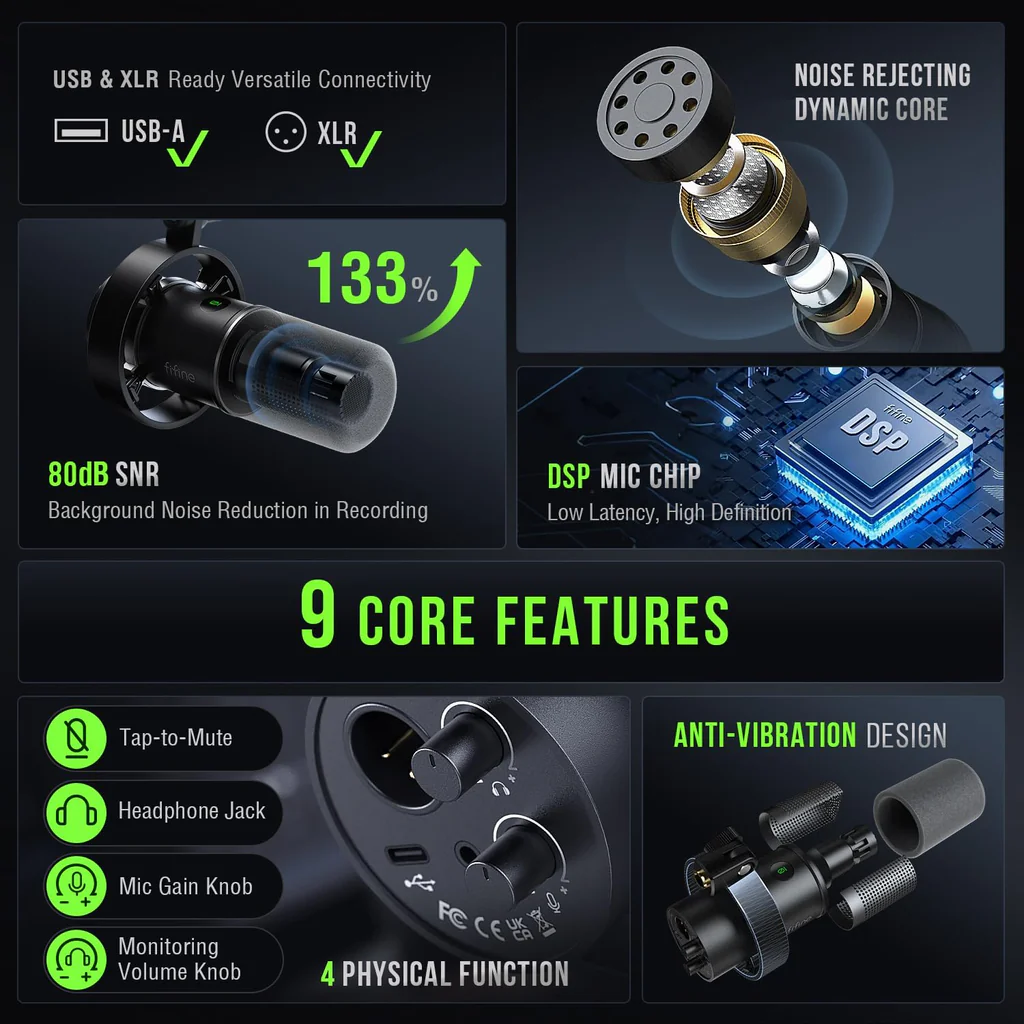 FIFINE K688 Dynamic Microphone 2