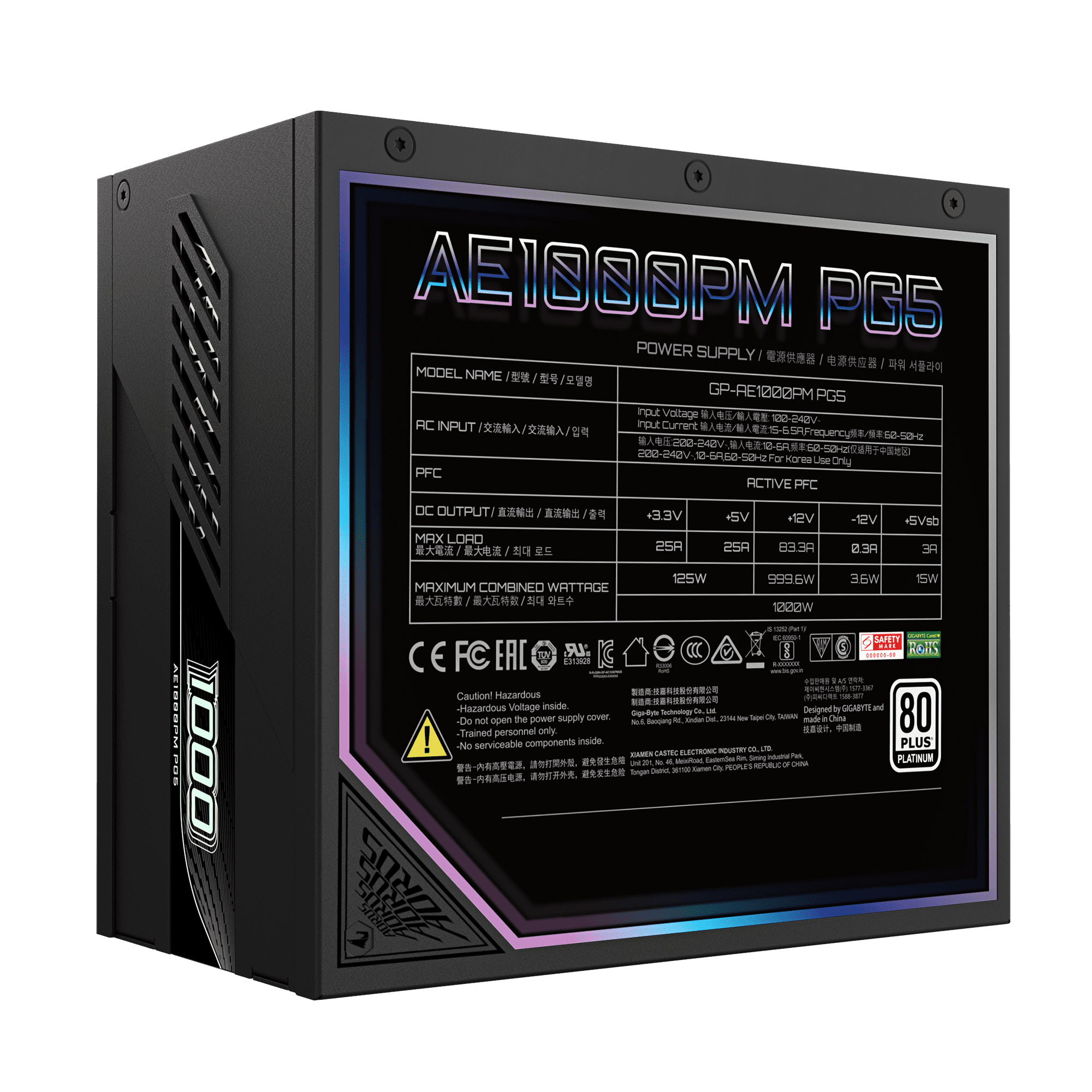 Gigabyte Aorus Elite P1000W White SMPS 7