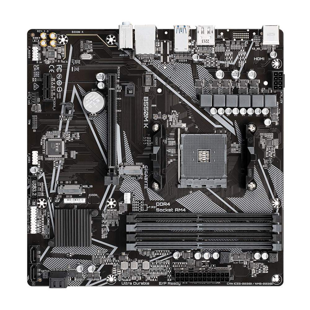 Gigabyte B550M K Desktop Motherboard 3