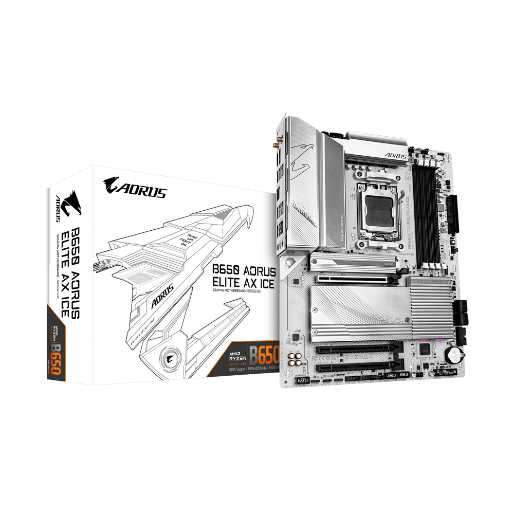 Gigabyte B650 Aorus Elite AX ICE Motherboard 1 Gigabyte B650 Aorus Elite AX ICE Motherboard 1