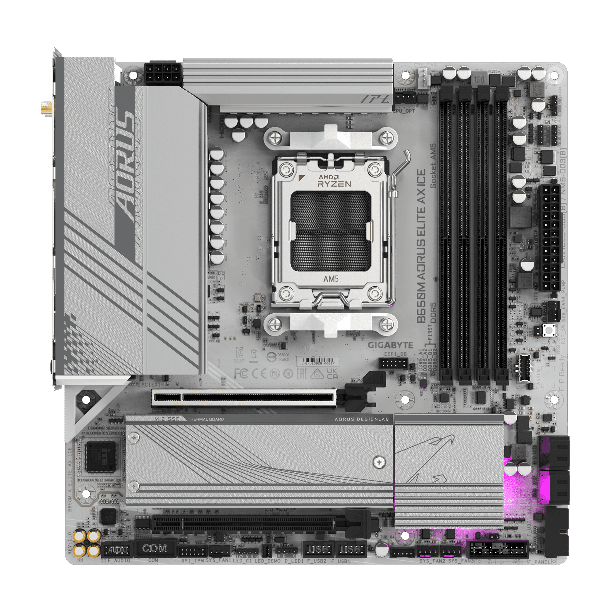 Gigabyte B650M Aorus Elite AX ICE AM5 Motherboard 2