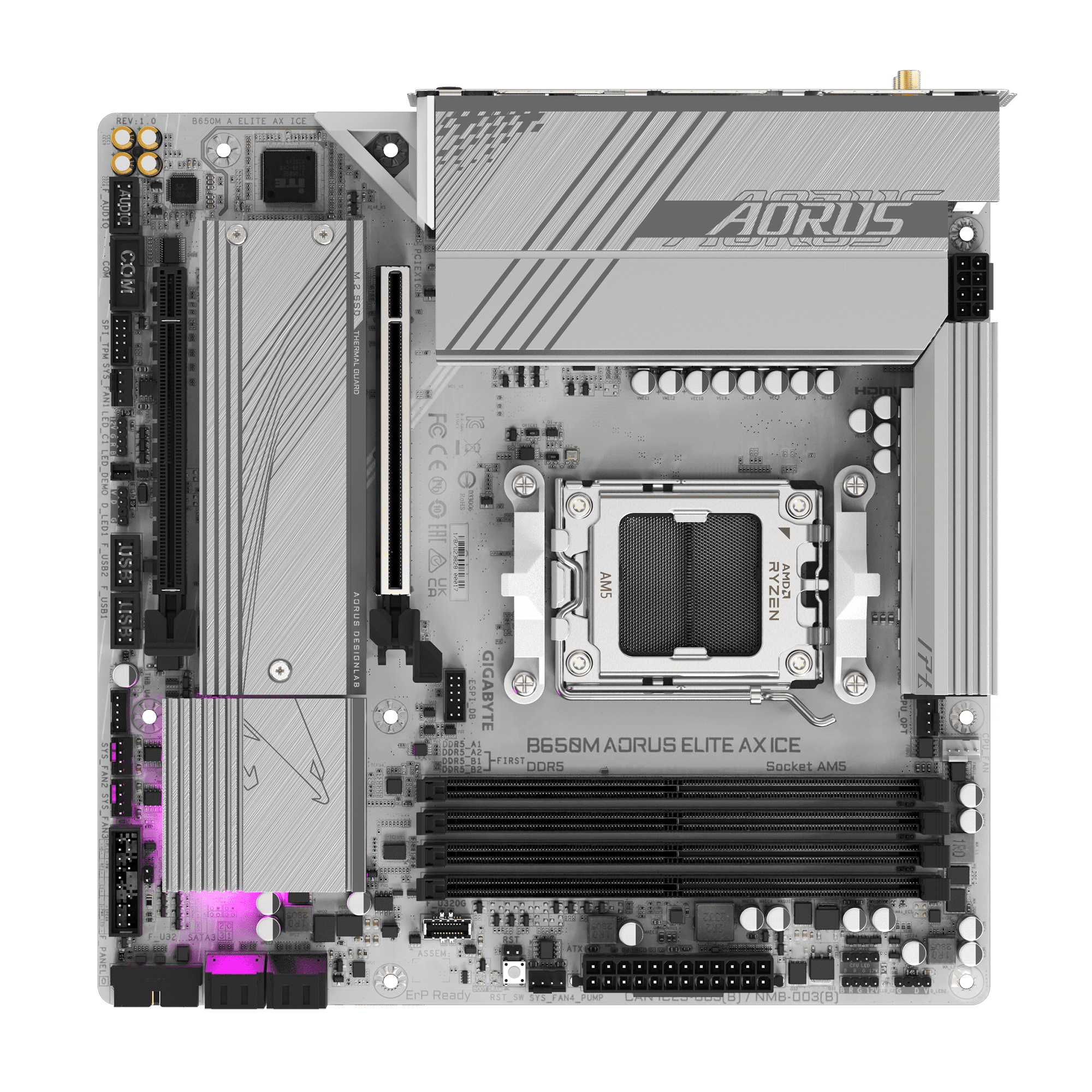 Gigabyte B650M Aorus Elite AX ICE AM5 Motherboard 5