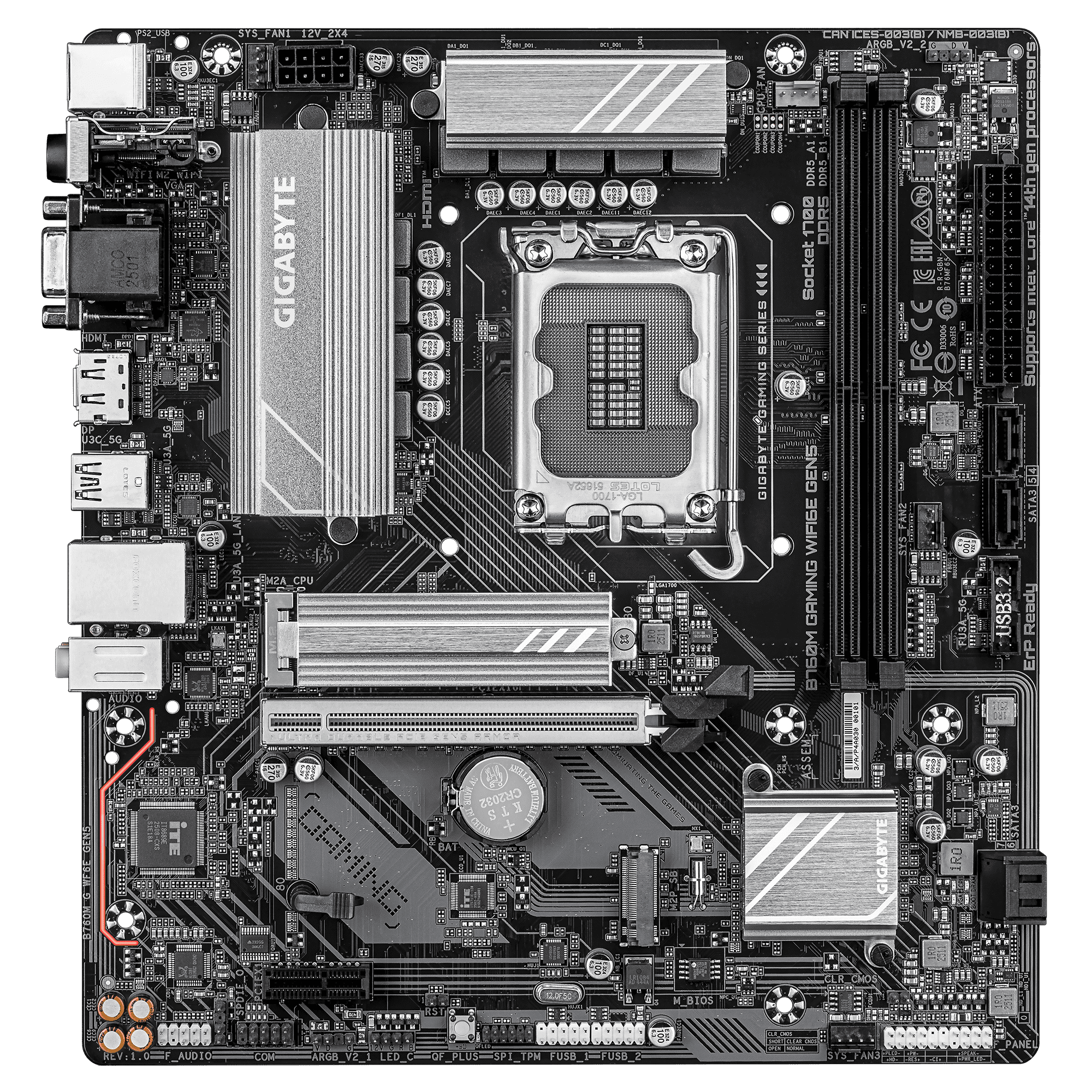 Gigabyte B760M Gaming WiFi6E Gen5 DDR5 Motherboard 2