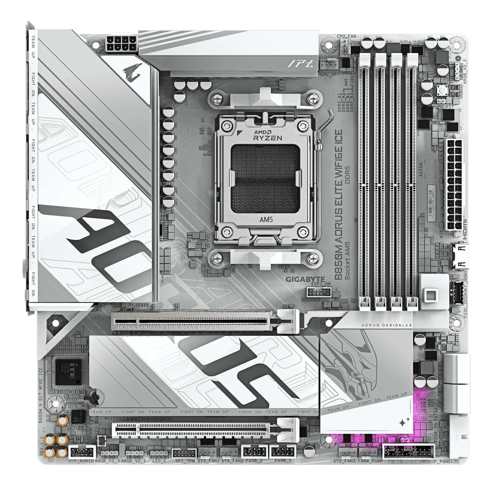 Gigabyte B850M Aorus Elite WiFi6E ICE Motherboard 2