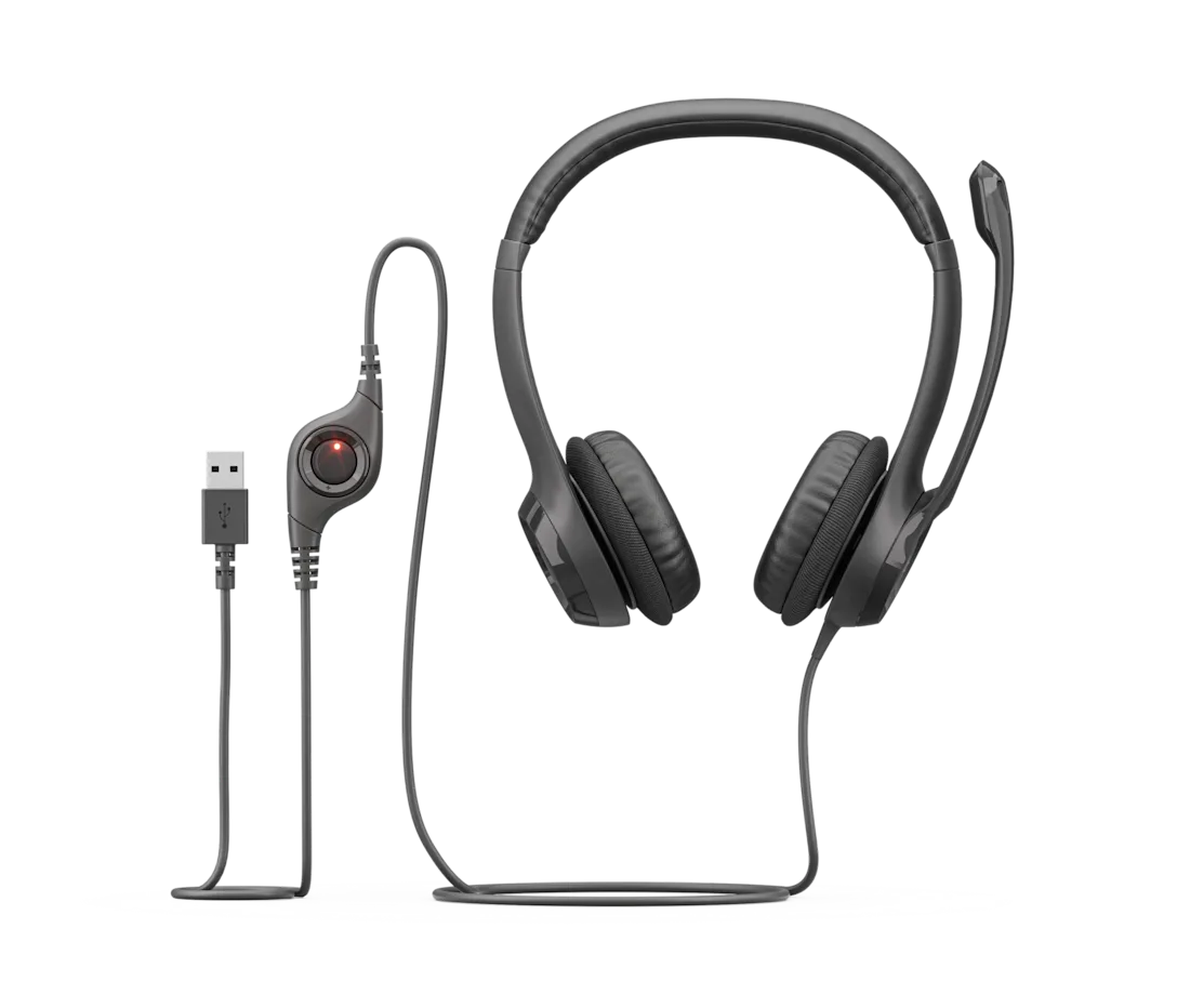 Logitech H390 Black Wired On Ear Headset 4