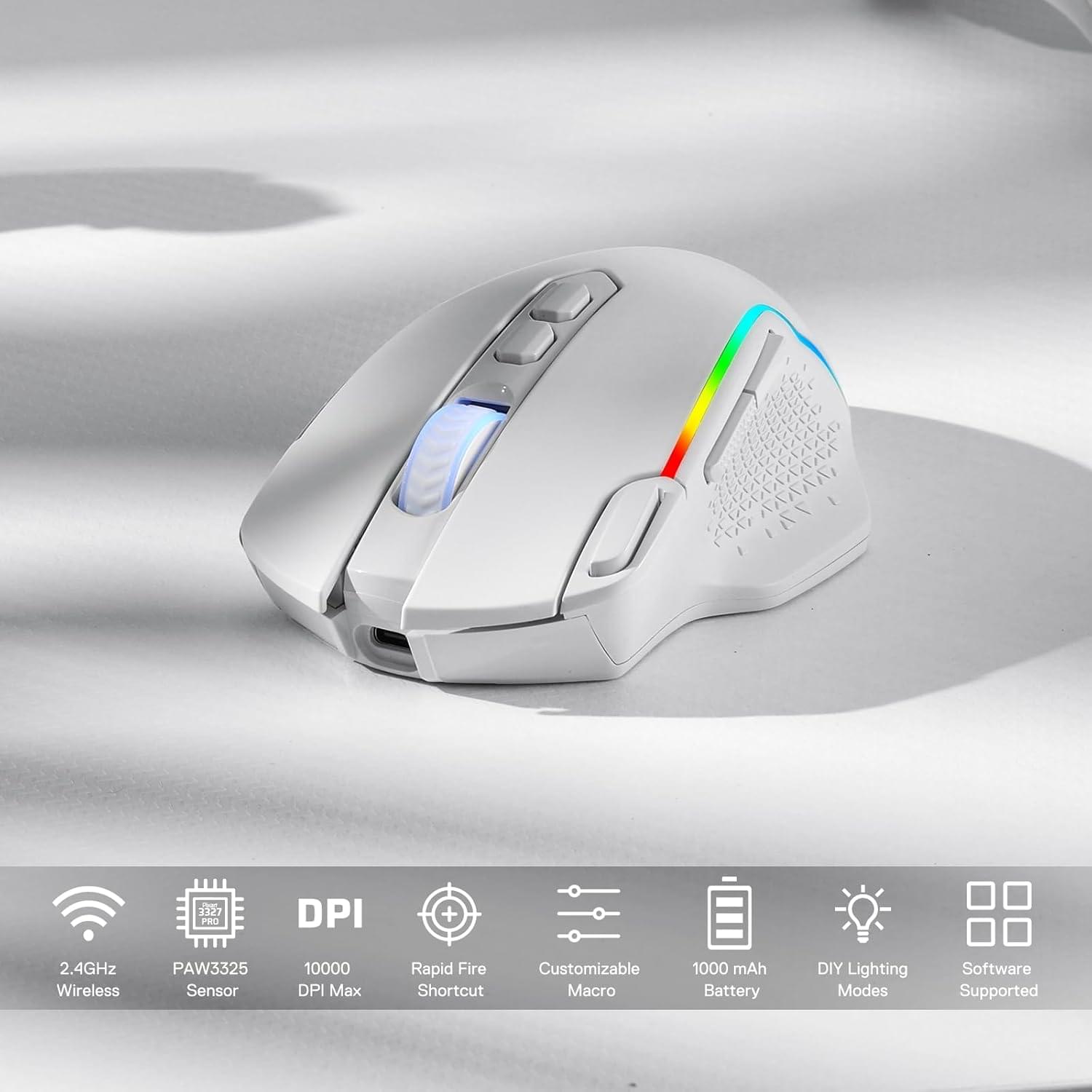 Redragon M810 Taipan Pro White Gaming 3