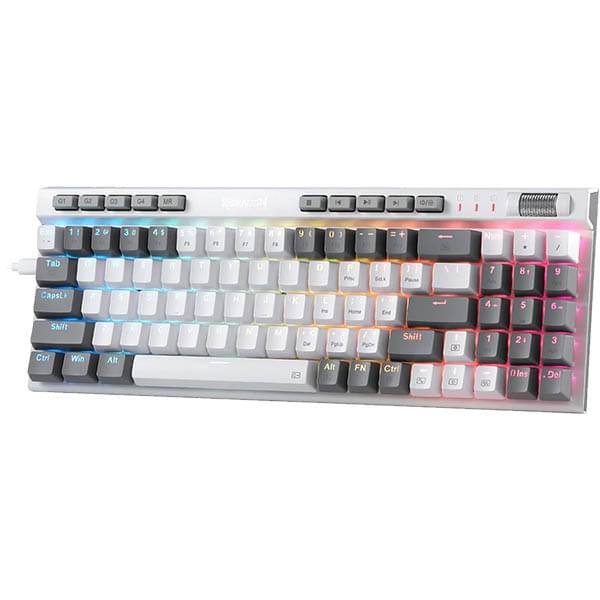 Redragon Magicwand SE K655 75 Wired Mechanical Keyboard White and Grey Quiet Linear Red Switch 1