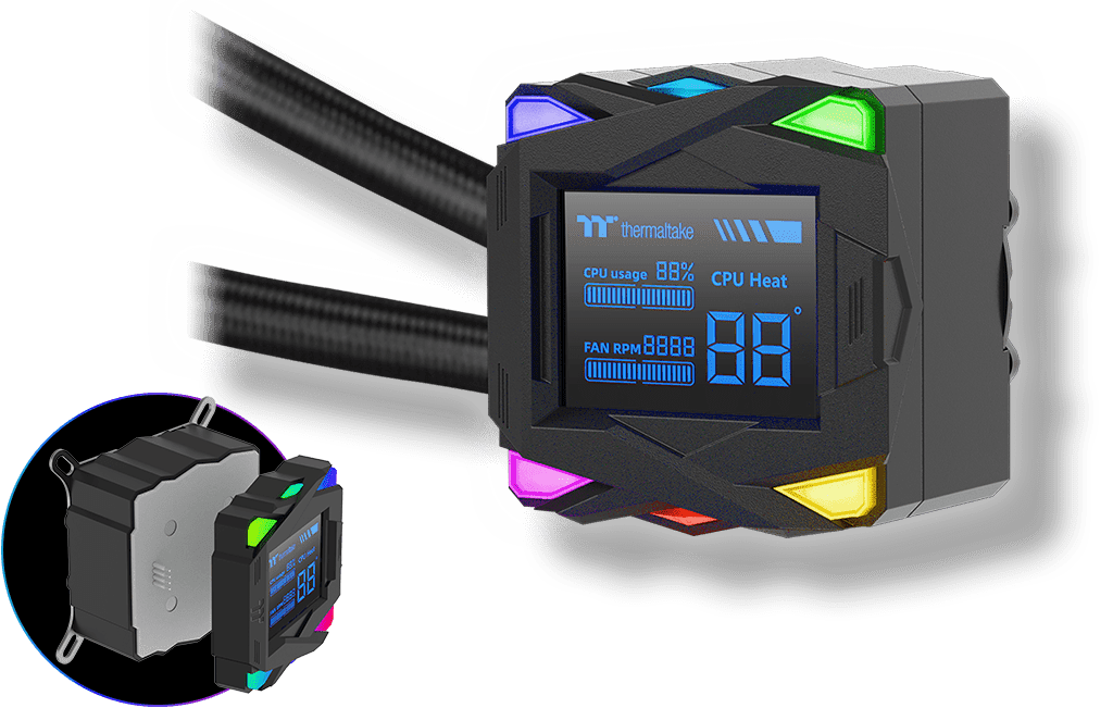 Thermaltake LA240-S ARGB 240mm CPU Liquid Cooler Black Copper Base 350W TDP - Image 4