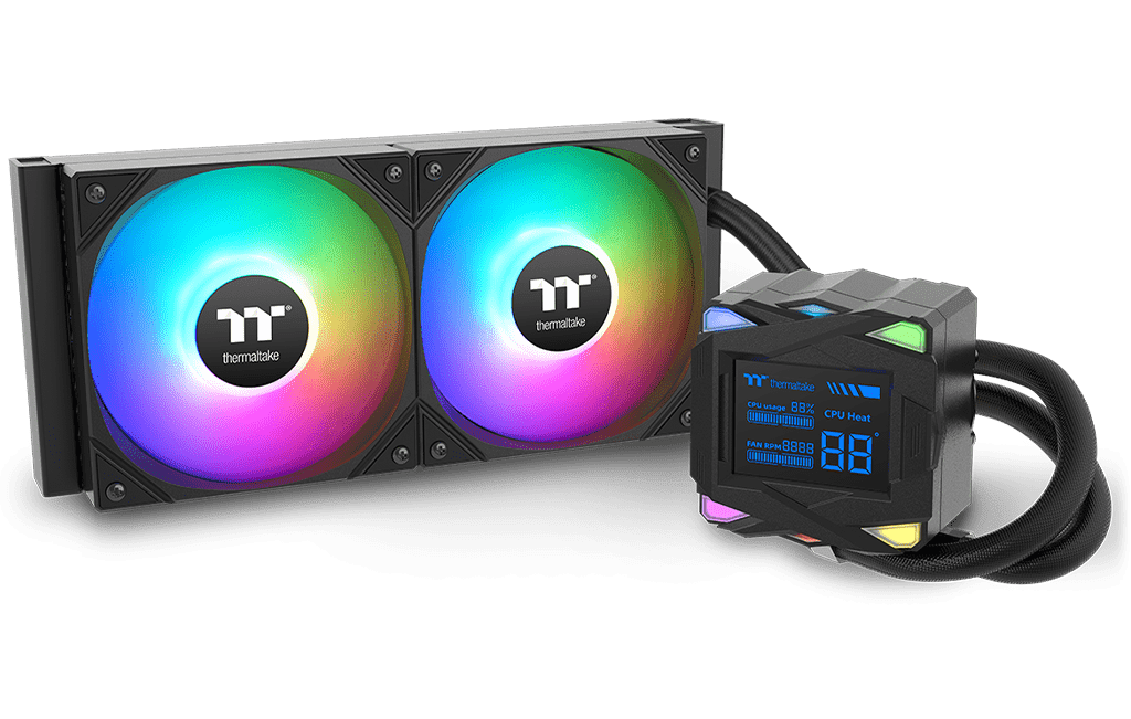 Thermaltake LA240-S ARGB 240mm CPU Liquid Cooler Black Copper Base 350W TDP - Image 2