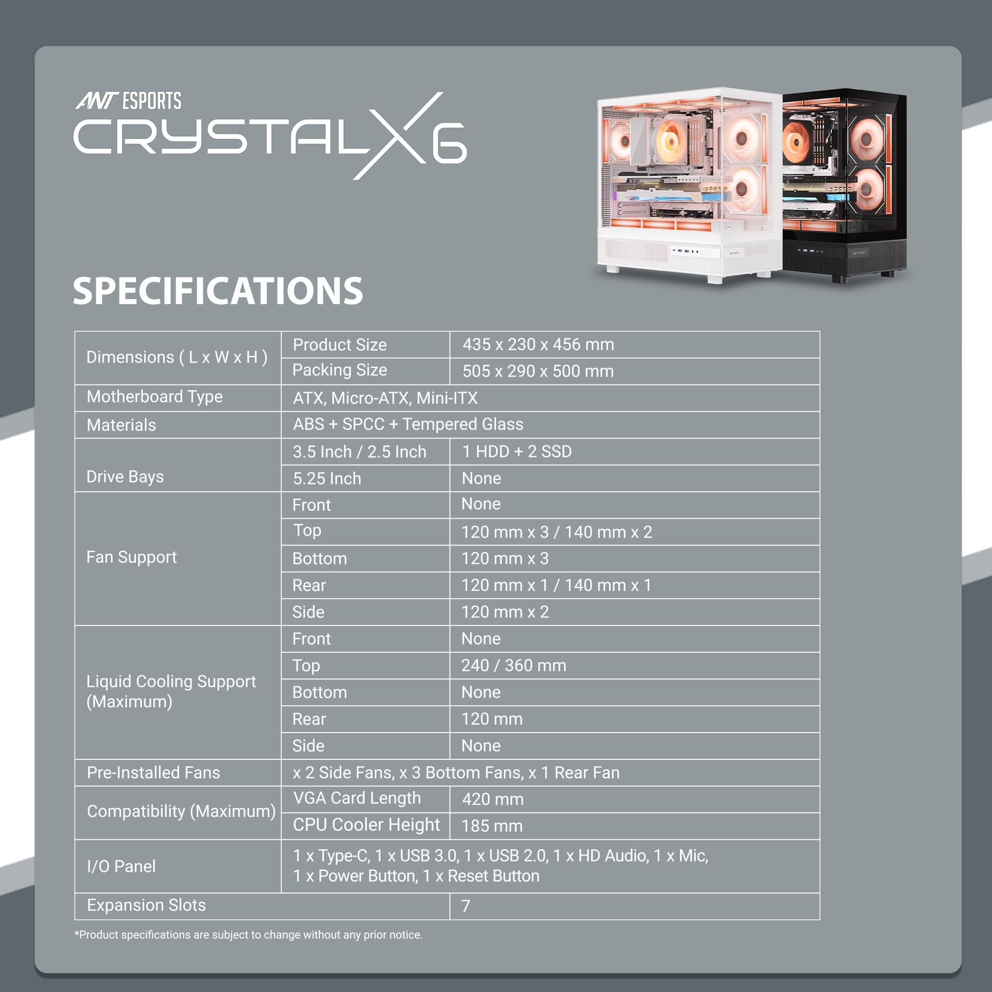 Ant Esports Crystal X6 Cabinet 17