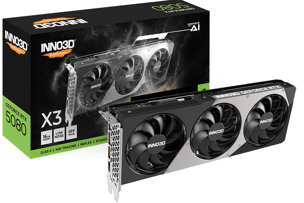 INNO3D GeForce RTX 5080 X3 16GB GDDR7 Graphics Card INNO3D GeForce RTX 5080 X3 16GB GDDR7 Graphics Card