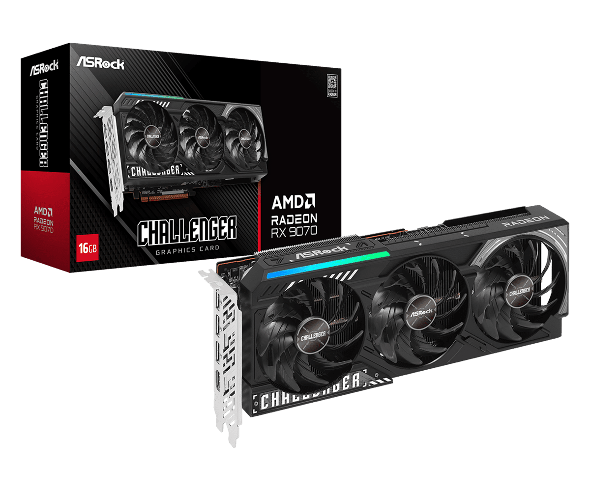 AsRock AMD Radeon RX 9070 Challenger 16GB Graphics Card