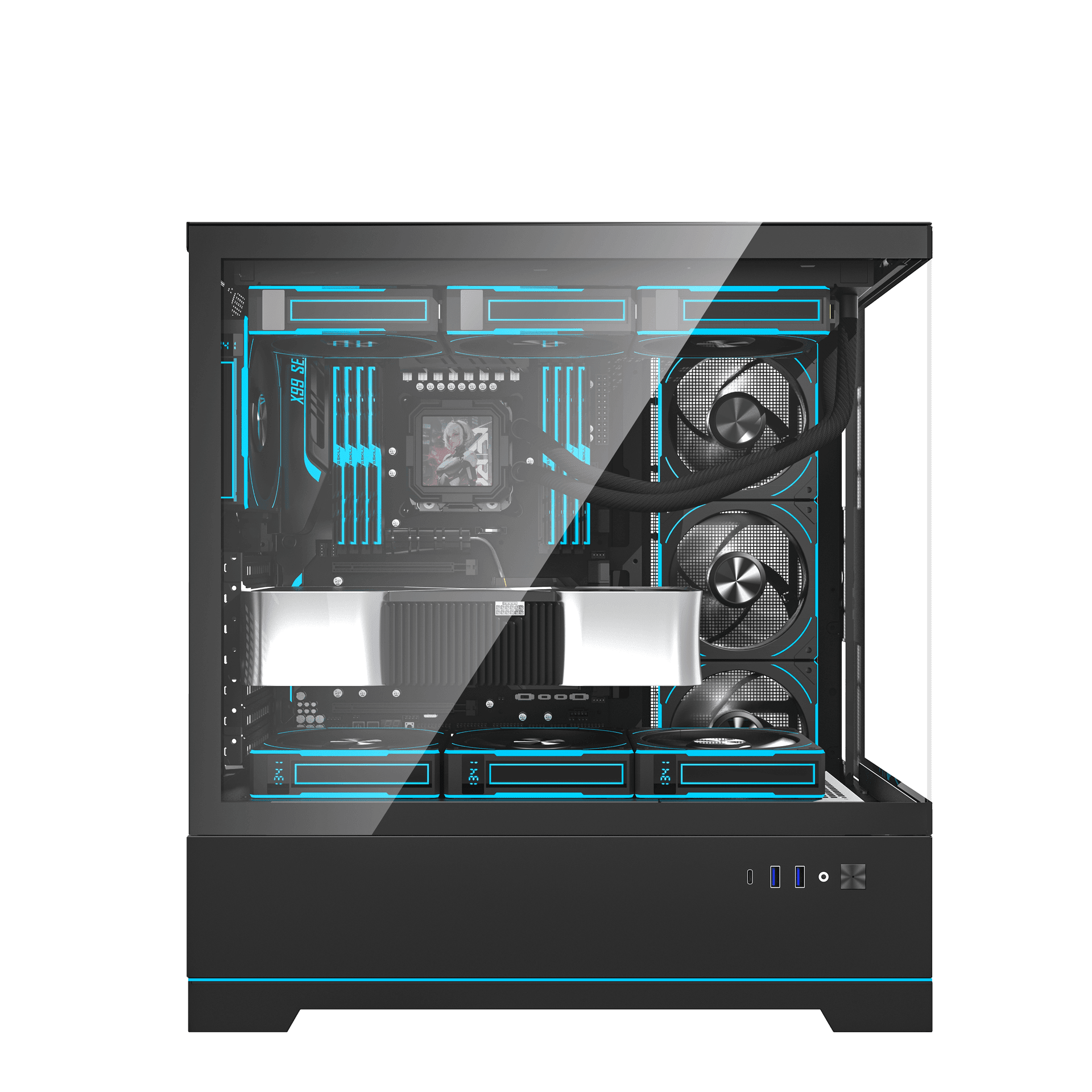 DarkFlash DY451 Pro Black ATX Cabinet 3