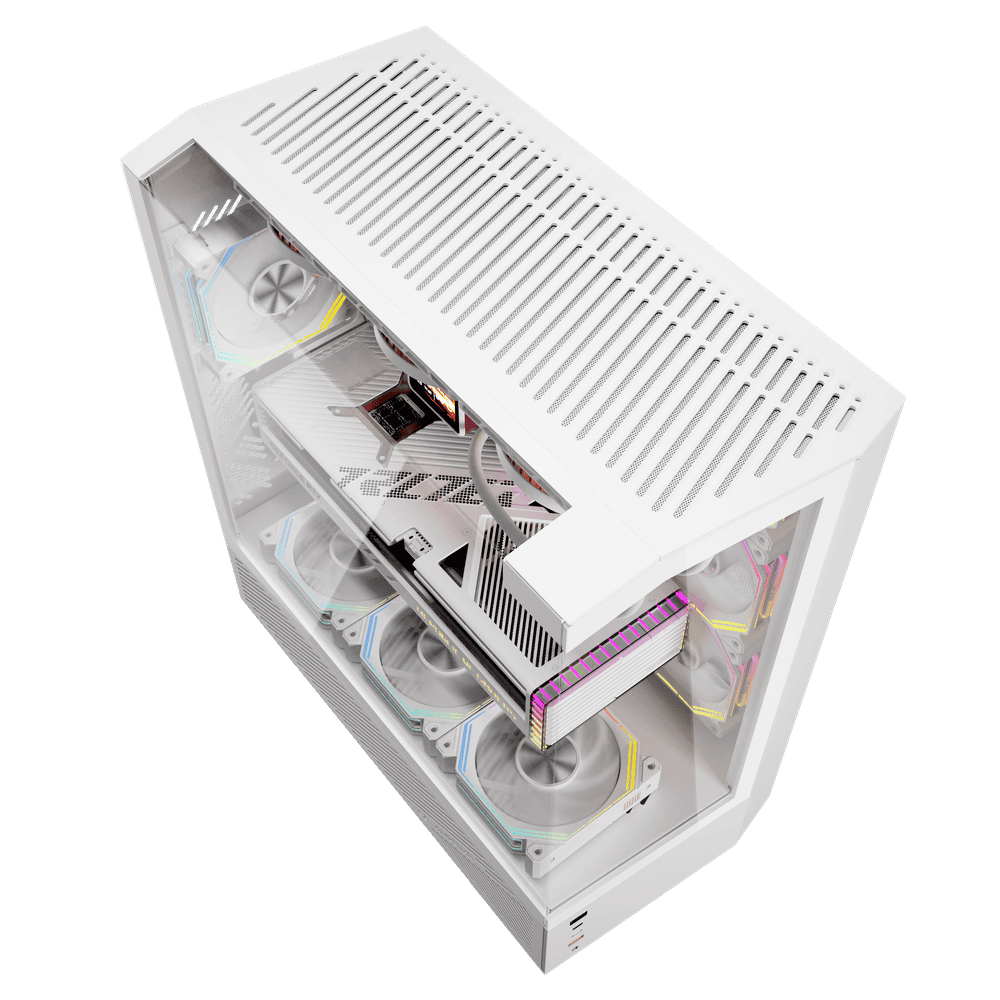 DarkFlash DY460 ATX White Desktop Cabinet 3