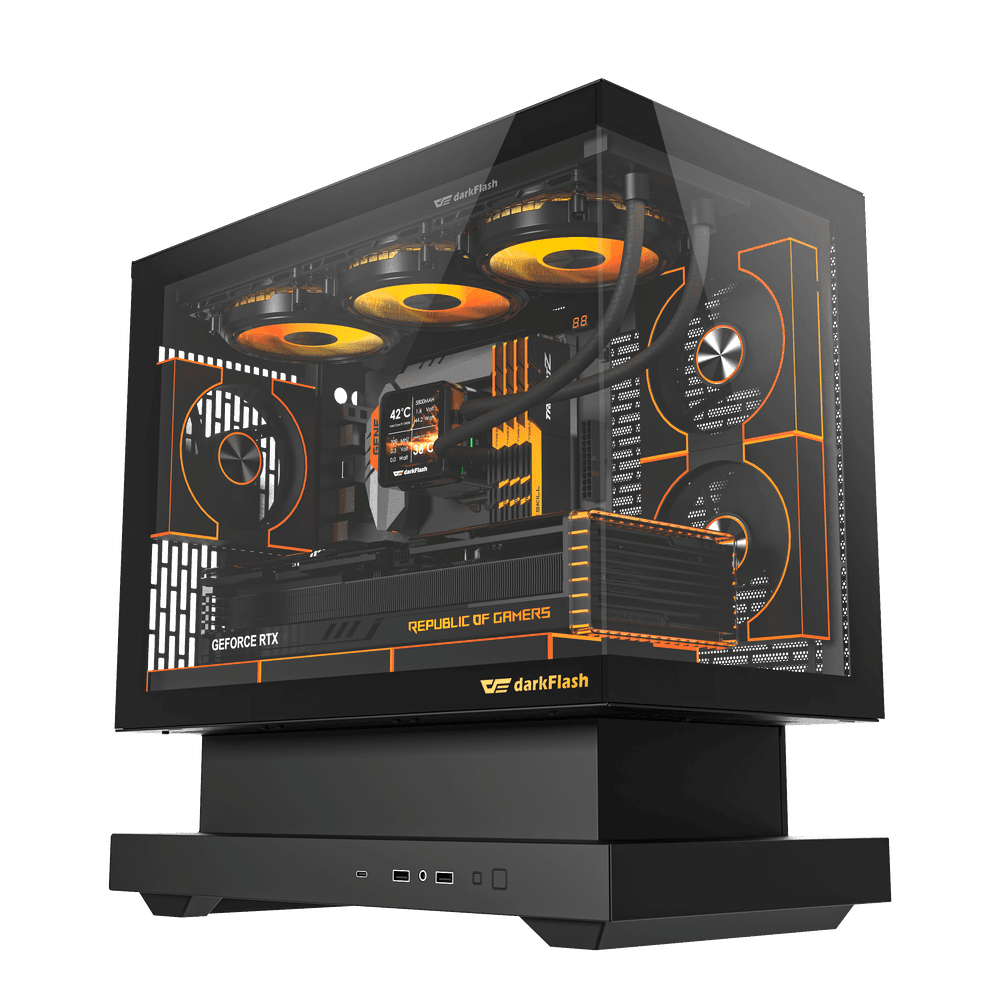 DarkFlash Floatron F1 M ATX Black Cabinet