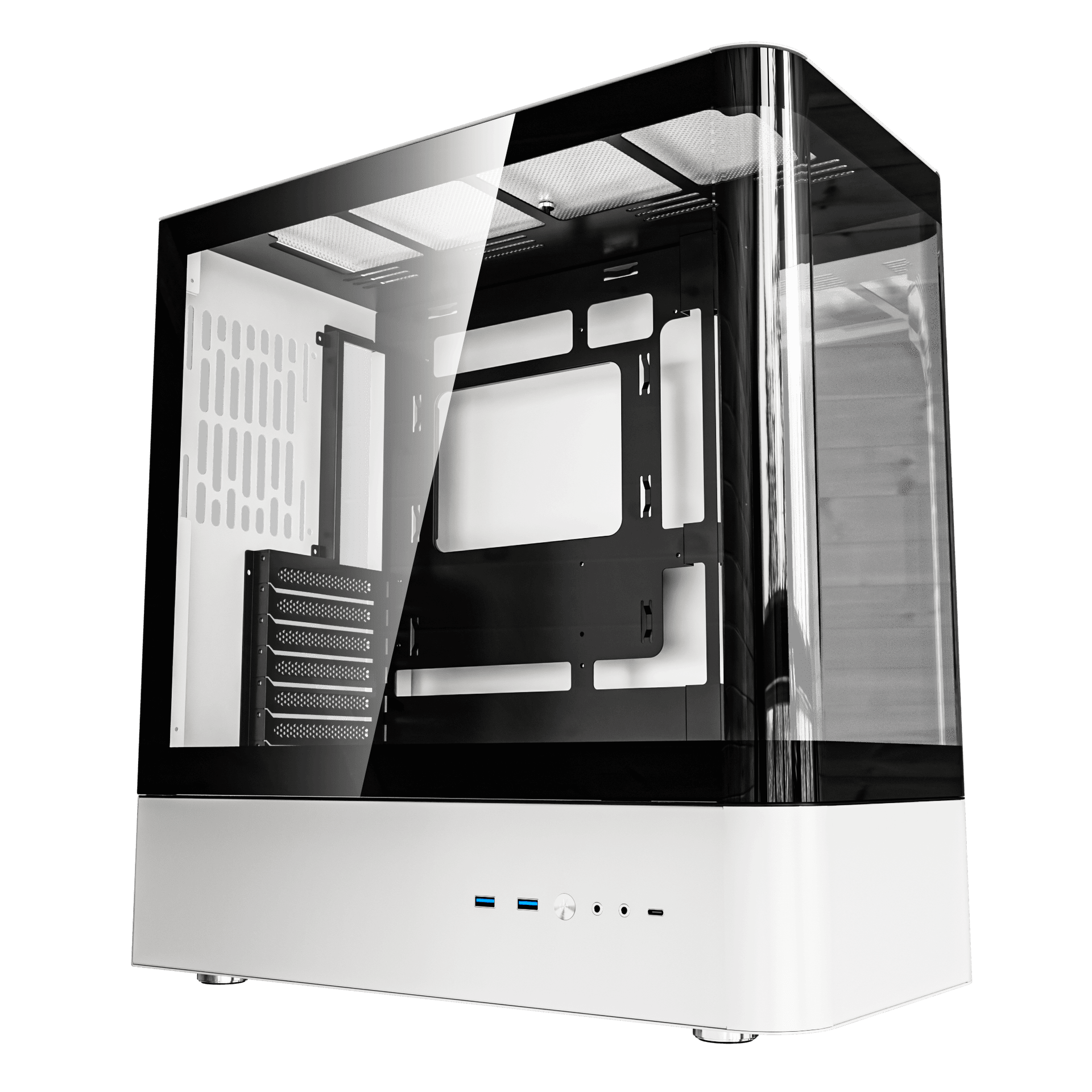 DarkFlash HM1 ATX White Desktop Cabinet 4
