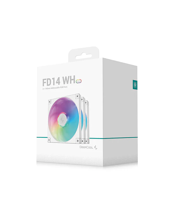 Deepcool FD14 White ARGB 3 in 1 Desktop Cooler Fan