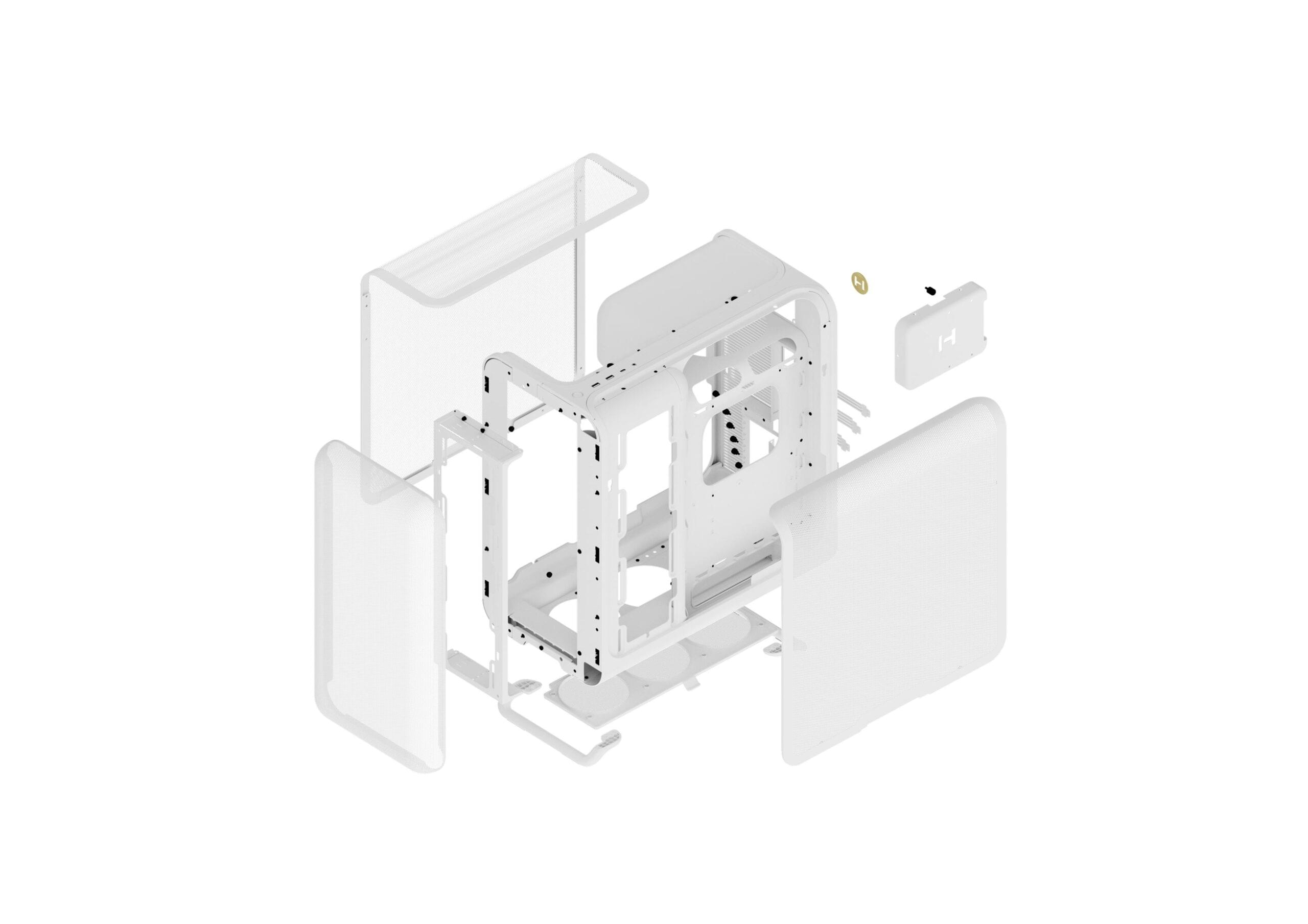 HYTE X50 Air Snow White Desktop Cabinet 4 scaled