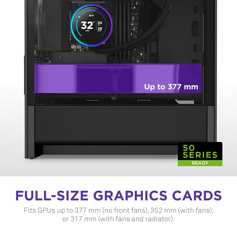 NZXT Chassis H3 Flow mATX Black Cabinet 3