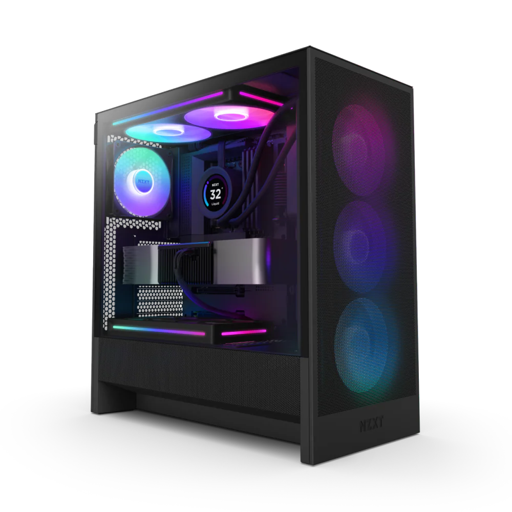 NZXT Chassis H5 Flow RGB mATX Black Case 1 NZXT Chassis H5 Flow RGB mATX Black Case 1