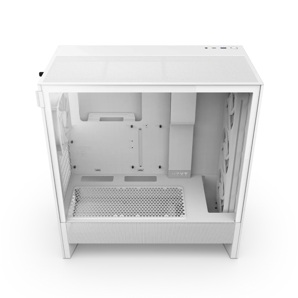 NZXT Chassis H5 Flow RGB mATX White Case 2 1
