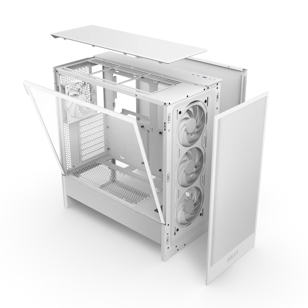 NZXT Chassis H5 Flow RGB mATX White Case 4 1