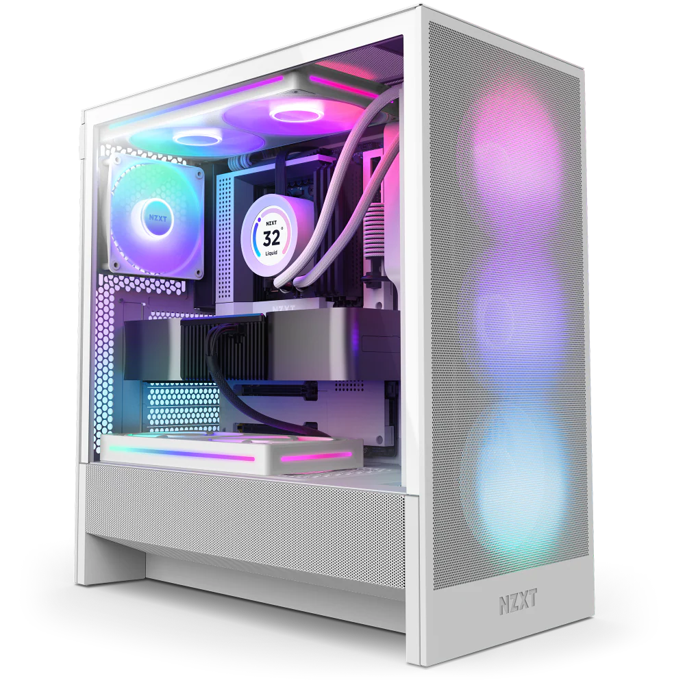 NZXT Chassis H5 Flow RGB mATX White Case 6