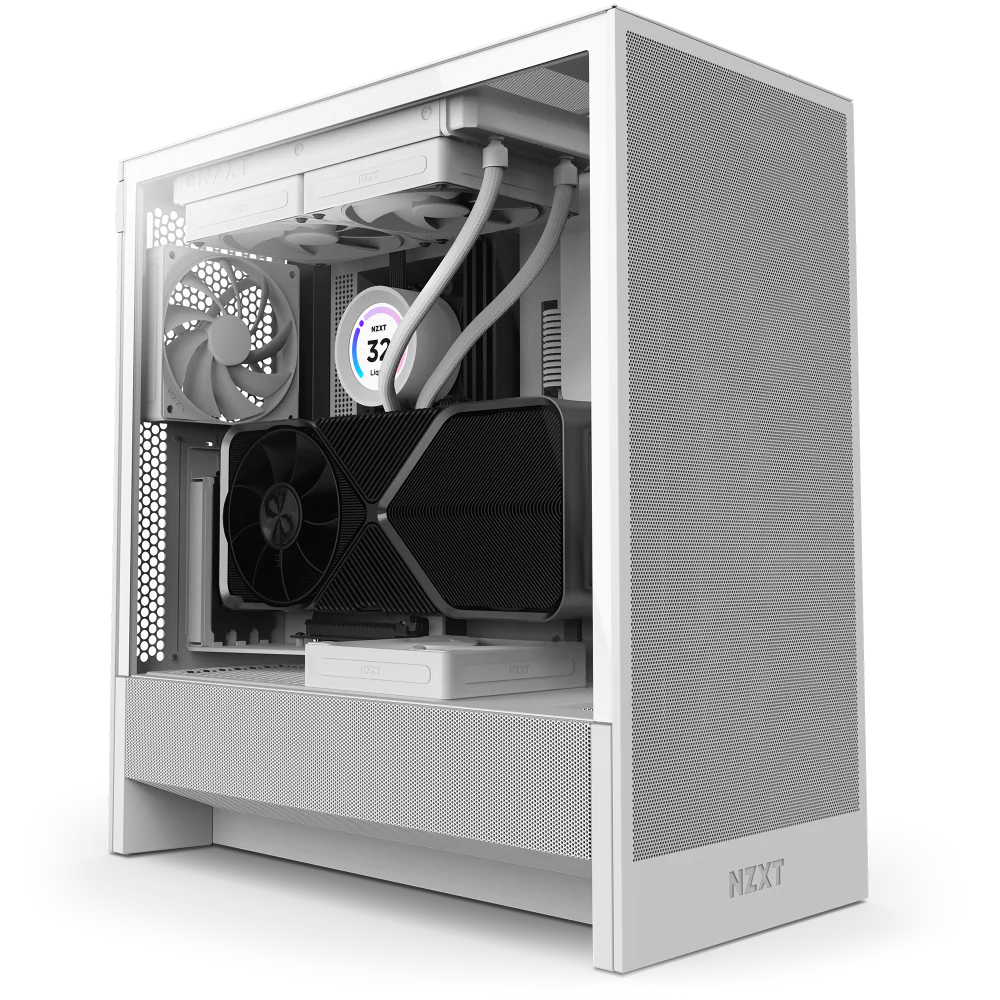 NZXT Chassis H5 Flow White mATX Cabinet NZXT Chassis H5 Flow White mATX Cabinet