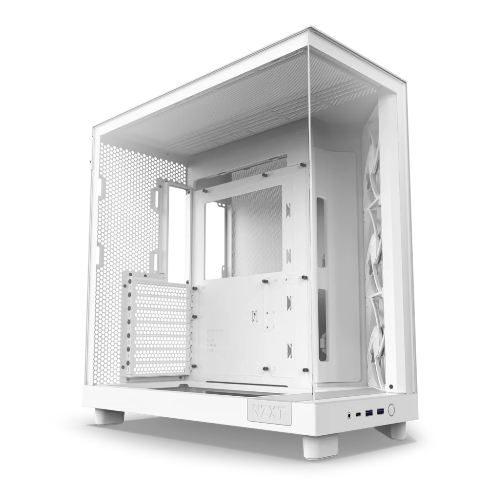 NZXT Chassis H6 Flow White Dual Chamber 1