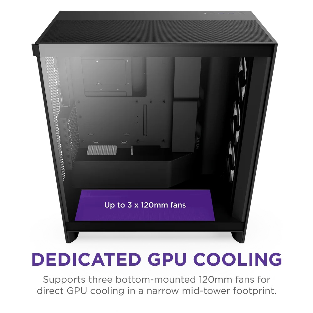 NZXT Chassis H7 Flow RGB Black Mid Tower 2