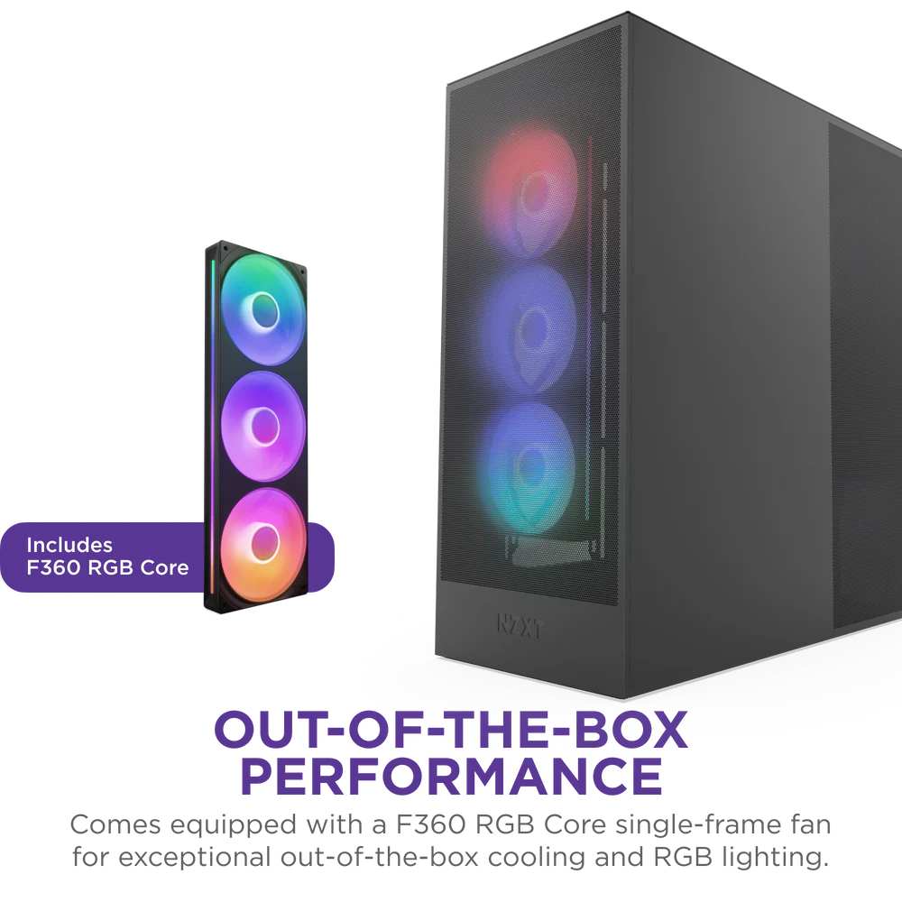NZXT Chassis H7 Flow RGB Black Mid Tower 3