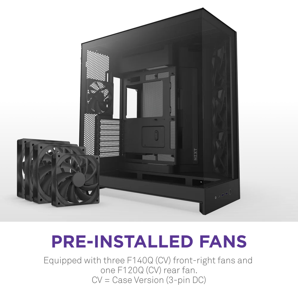 NZXT Chassis H9 Flow Black Mid Tower Case 3