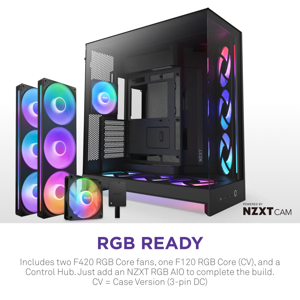 NZXT Chassis H9 Flow RGB Plus Black Case 2