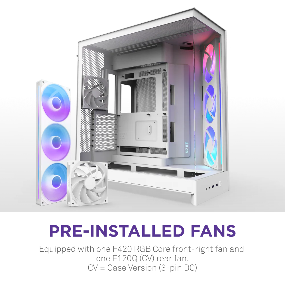 NZXT Chassis H9 Flow RGB White Cabinet 2