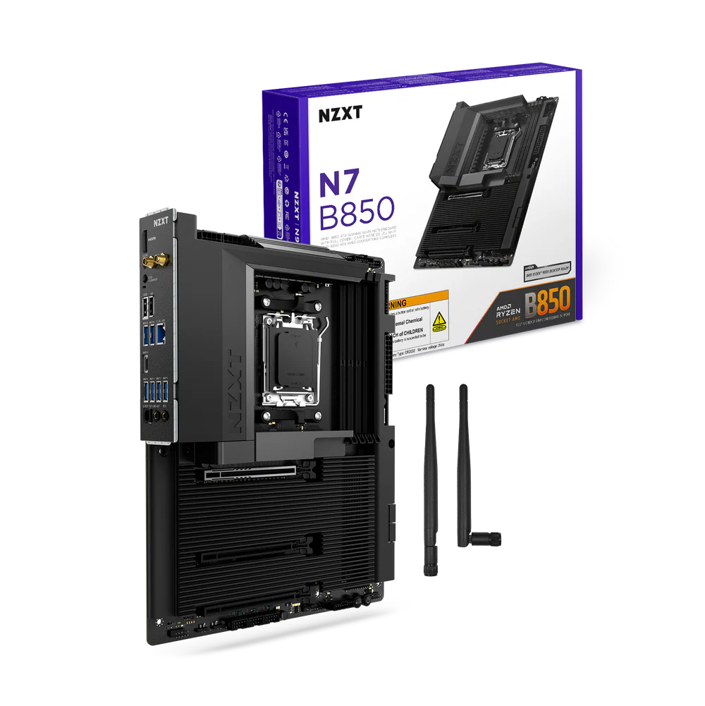 NZXT N7 B850 Black Motherboard 1